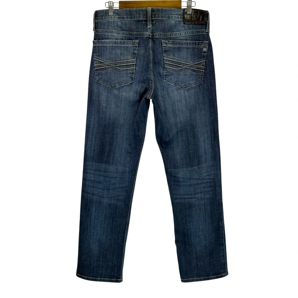 Rock & Republic Mens Straight Leg Dark Wash Denim Jeans 33x32
